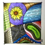 Doodle "Sonnenblume" (Fineliner 0,2mm und Copics)